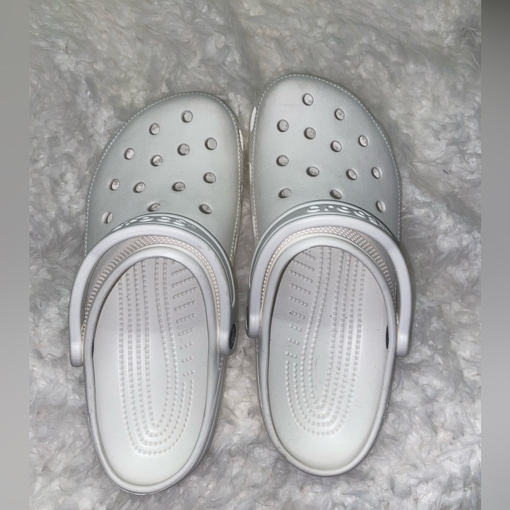 White Crocs Women size 9/Men size 7